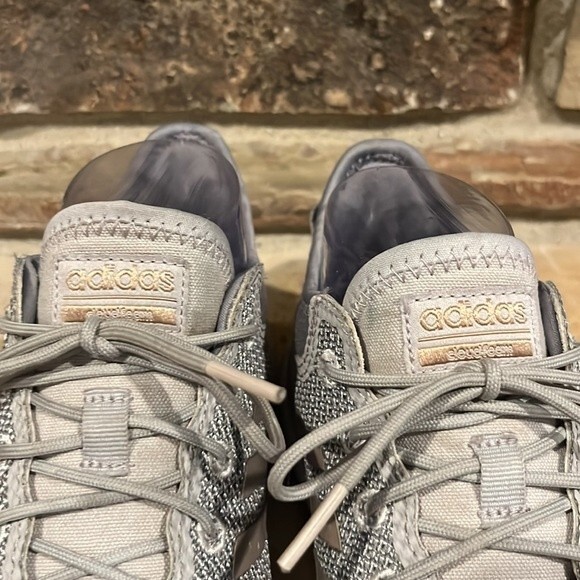 Adidas Cloudfoam QT Flex Grey Running Shoes - Picture 4 of 10